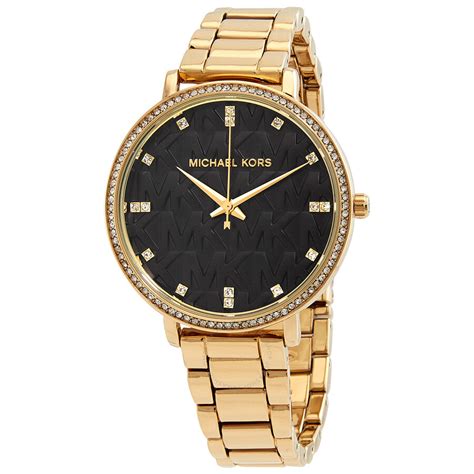 michael kors black female watch|michael kors pyper watch black.